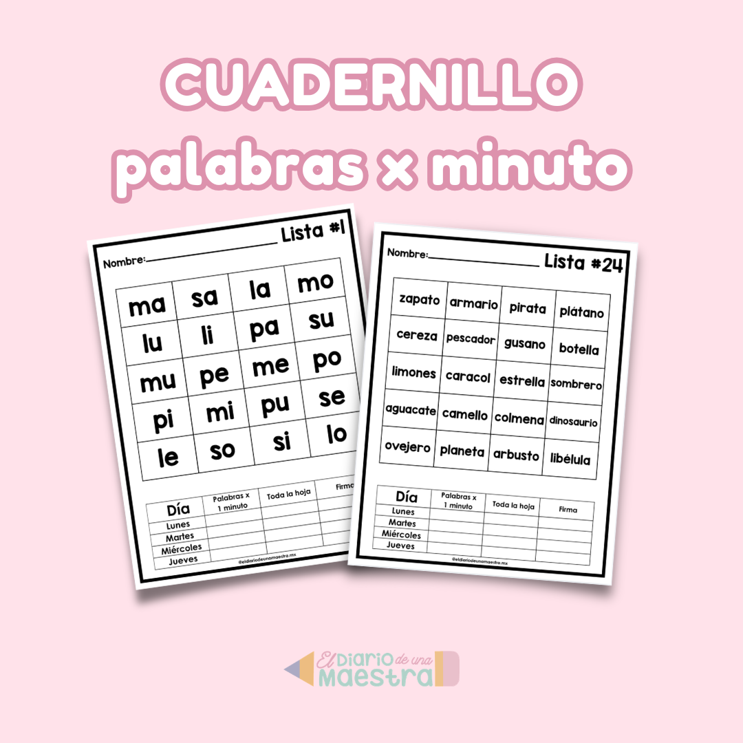 Cuadernillo PALABRAS X MINUTO
