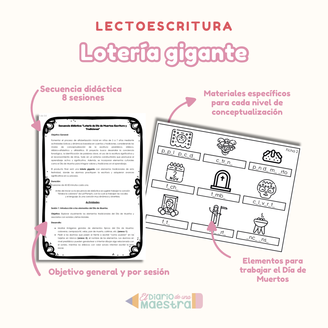 Secuencia didáctica: lotería gigante Día de muertos